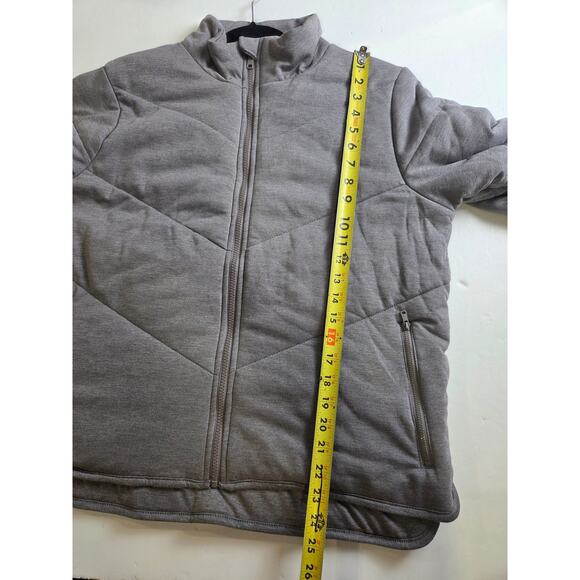 Three Dots Quilted Knit Cozy Jacket Gray Large - Picture 4 of 8